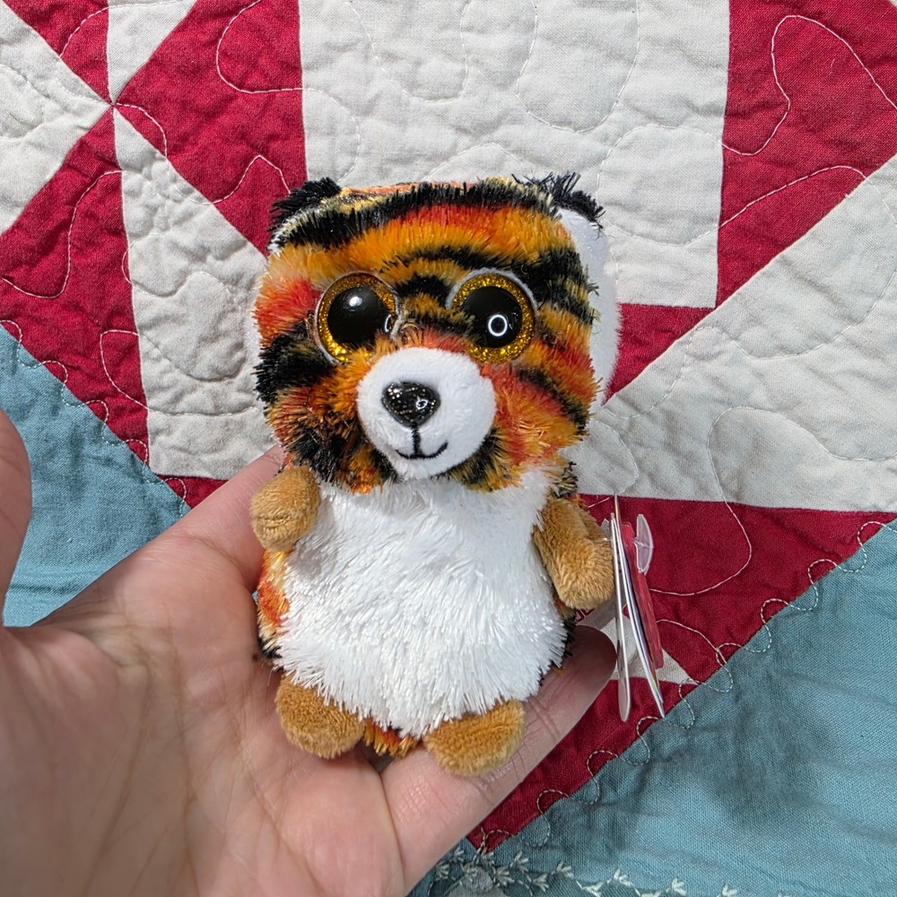 Keel Toys Mini Motsu Eden Tiger Plush Toy 4 Inch Orange Black White Striped